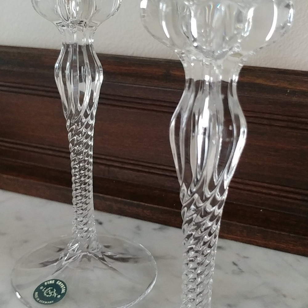 NWT.  Candlesticks Vintage Lenox Fine Crystal - Picture 3 of 6